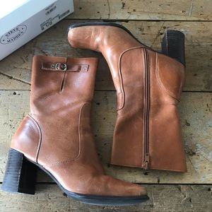 Steve Madden Got-you Cognac Leather boots